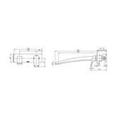 Phoenix Rush 280mm Bath Wall Mixer Set Chrome